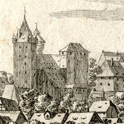 Die Burg zu Nürnberg, vom Judenbühl aus angesehen