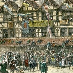 Marktplatz in Nürnberg mit Einzug Kaiser Leopolds 1658